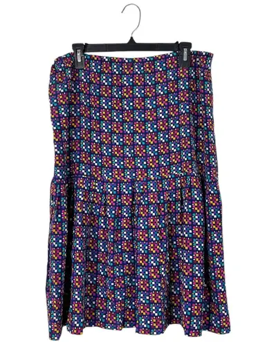 Leslie Fay Vintage Y2K Retro Women's Size 12 Skirt Geometric Abstract Colorful