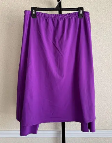 Purple Modest Athletic Skirt Leggings Casual Layering Workout Stretchy Sporty Size XL