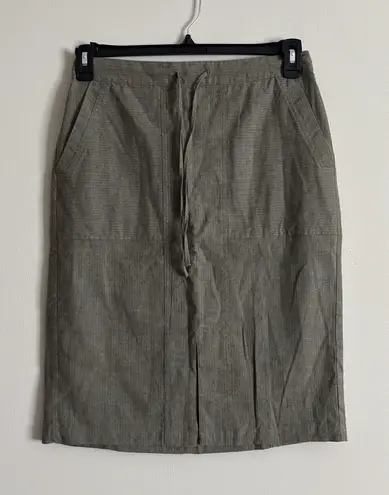 prAna Kara Skirt Size Small Green Yogi Casual Drawstring Pockets Hippie Earthy