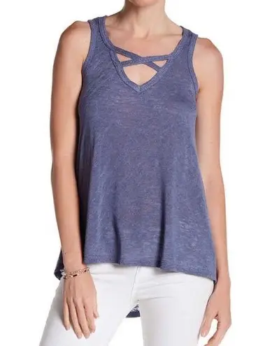 Bobeau NWT Blue cross strap tank top. thumbnail 1