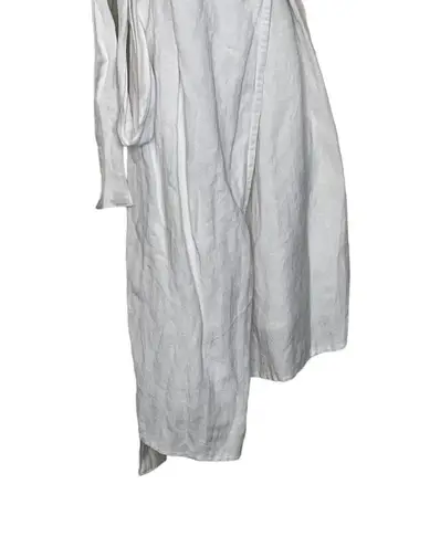 Lucky Brand  Wrap Dress Size Small White Linen Blend Side Tie Womens New