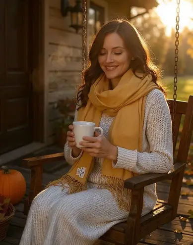 Vintage Sabby Anand Pashmina Wool & Silk Buttery Yellow Fringed Wrap Scarf