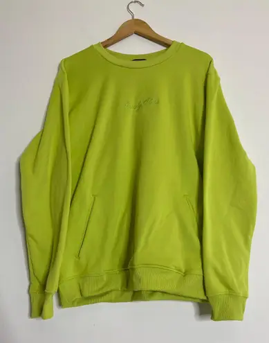 Lonely Ghost BNWOT  Lime Green Crewneck