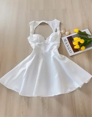 Peppermayo satin white dress