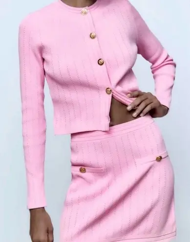 ZARA NEW WITHOUT TAGS  PINK MATCHING SKIRT SET!!! - Image 1