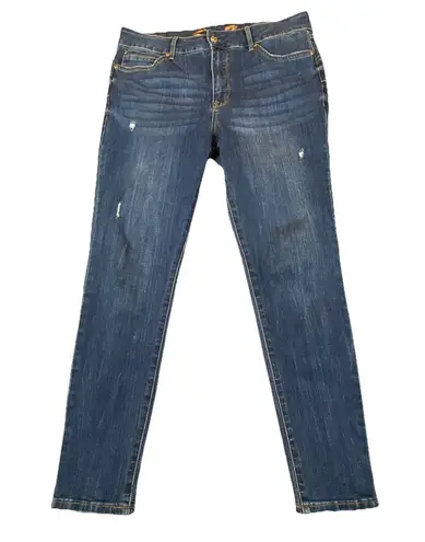 Seven 7 Jeans 14 Legging Booty Shaper Dark Wash Denim Blue 5 Pocket Ankle Length