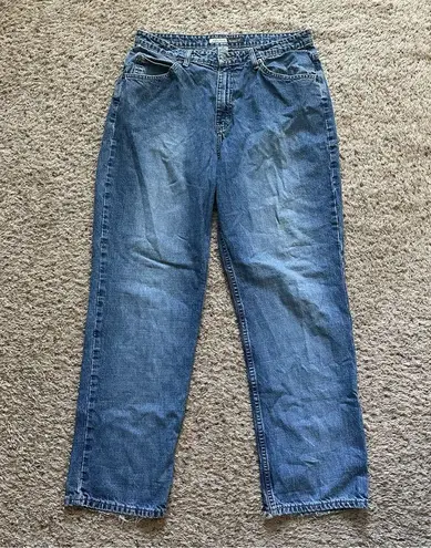 st. john's bay  Relaxed Fit Straight Jeans Women's 14 Blue High Rise Classic