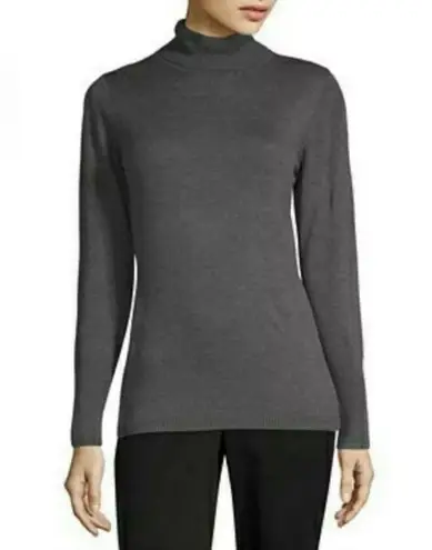 Worthington  | Charcoal Gray Turtleneck Long Sleeve Pullover Thin Sweater Size L - Image 6