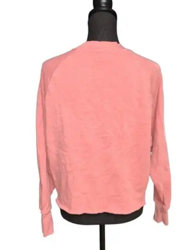 Sundry Merci Sweatshirt Raglan Sleeve Cropped Frayed Hem S