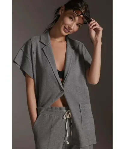 DAILY Practice Anthropologie Grey The Heather Elbert Blazer Sweater Womens Large