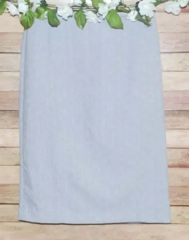 Alfred Dunner Gray Career Skirt Ladies Size 10 Light Gray Straight Midi Office - Image 1