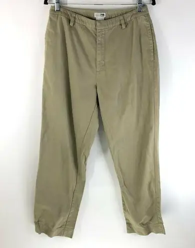 REI Womens Khaki Pants High Waist Straight Leg Cotton Beige Size 12 Tan