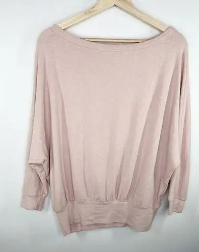 Melrose and Market Pink Boat Neck Long Sleeve Soft Sweater Women's Size XX-Small