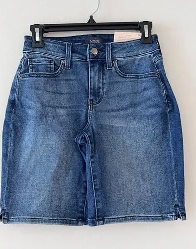 NYDJ  Ella Side Seam Slits Jean Shorts Women's Size 0 Clean Affection Denim NWT