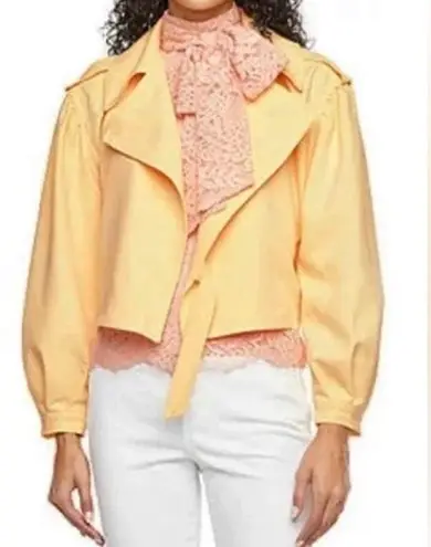 Women’s Relaxing cropped Wrap Jacket by RYEGRASS Yellow Size XXL