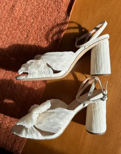 Loeffler Randall Camellia Pearl Pleated Bow Heel