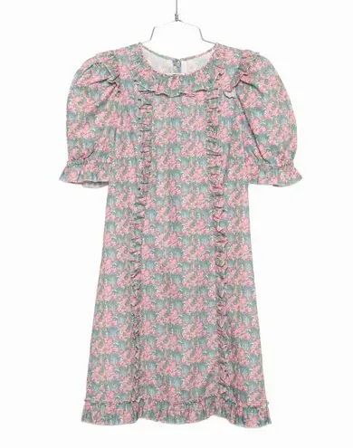 The Vampire’s Wife Girl Dress in Liberty Clementina Floral Print – UK 6 / US 2 Green Size undefined