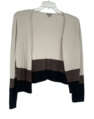 J Jill Color Block Cardigan