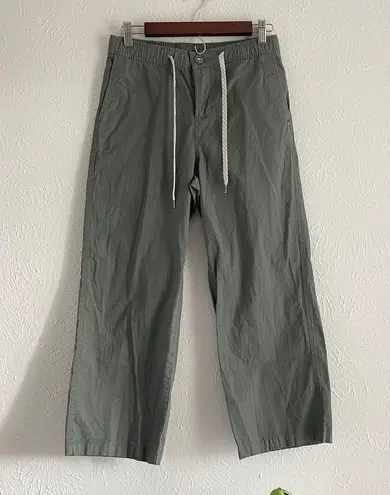 Vuori Women's Ripstop Wide Leg Pants Size Small Army Green