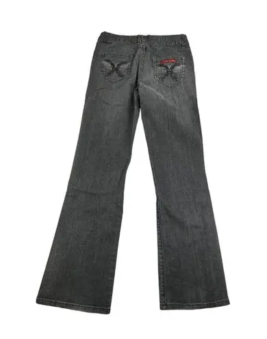 Sasson Ooh La La Bootcut Boogie Jeans Distressed Black Women's Size 8