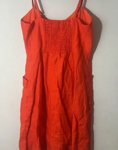 Cynthia Rowley 🧡 ORANGE/RED LINEN DRESS 🧡