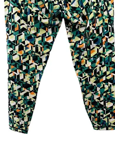 Sweaty Betty  Power 7/8 Workout Leggings Pants Floral Pockets Blue 14