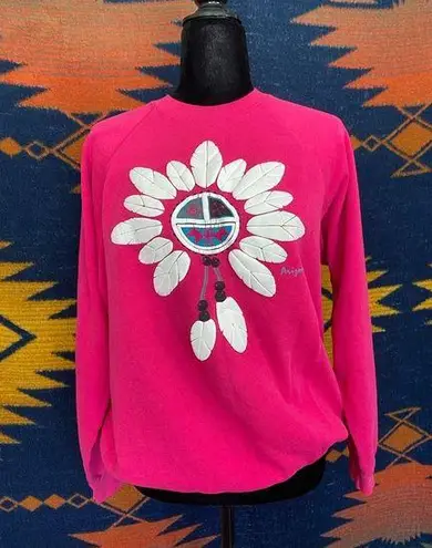 Hanes Vintage  Graphic Crewneck Sweater! Size XL 42-44! Dreamcatcher Graphic.