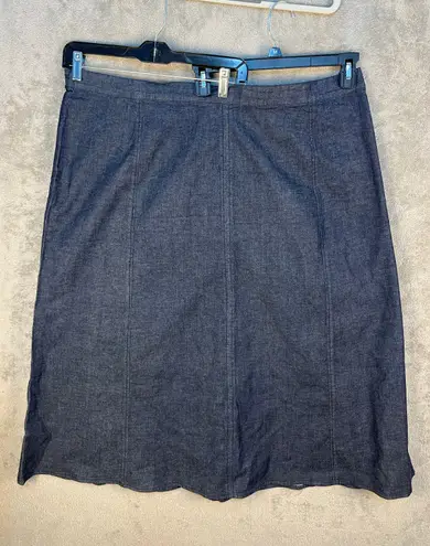 D&Co Denim Maxi Skirt Size 3X Pull On Minimalist NWOT Blue