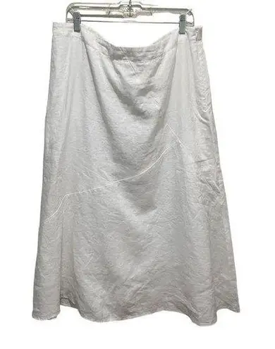 J.Jill  Love Linen A-Line Midi Skirt White Size XL New with Tags