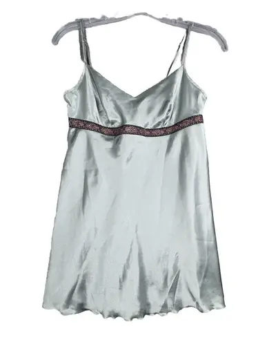 LA Intimates Dress Womens Small Shimmer Blue Babydoll Chemise Lingerie Vintage