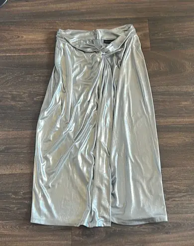 Donna Karan X REVOLVE Knotted Skirt in Silver