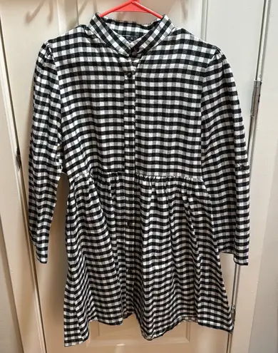 Fancyinn Plaid Button-Up Dress | Long Sleeve & Collared | Size Small