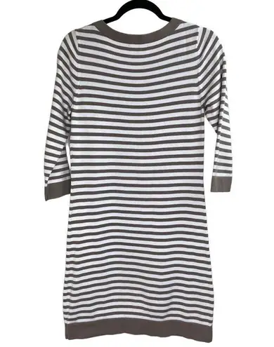 Banana Republic  Womens Gray White Striped Sweater Dress Size M