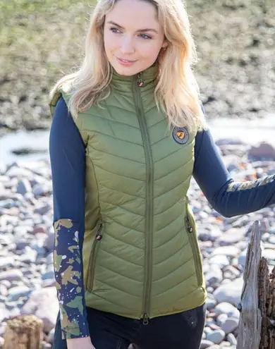 Aubrion • cannon insulated vest in olive green sz M Size M