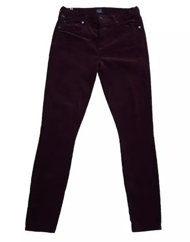 Citizens of Humanity  Rocket High Rise Skinny Pants Womens 30x29 Velour