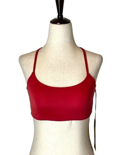 Girlfriend Collective Red Juliet Strappy Criss Cross Back Sports Bra XXS
