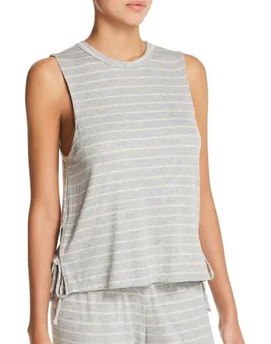 Eberjay Eberjey Stripe Lounge Logan Walking Ribbed Tank Medium Gray Cream