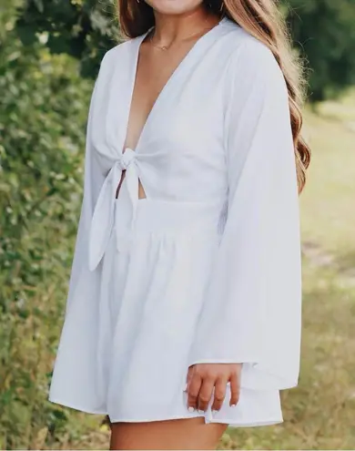 Altar'd State White Altar’d State long-sleeve romper