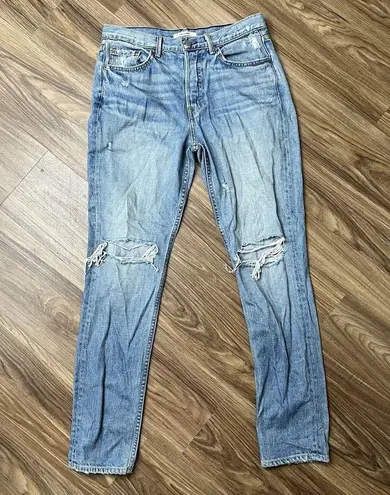 GRLFRND Jeans Size 27 Karolina High Rise Skinny Stonewall Distressed Destroyed