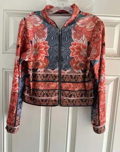 Unbranded Womens Floral Print Jacket & Pants Set Long Sleeve Full