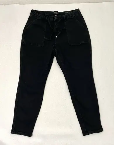 Judy Blue Jogger Jeans Stretch Denim Elastic High Waist Black size 18W
