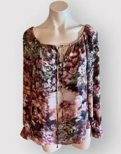 Haute Hippie Small Pink Floral Long Sleeve Blouse