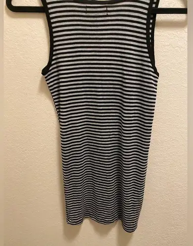 Michael Stars  Grey & Black Striped Tank Top One Size Fits Most