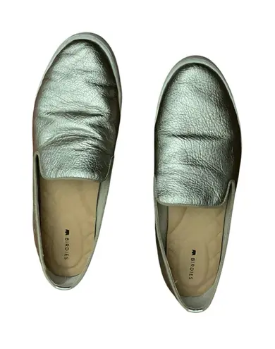 Birdies The Swift Metallic Gold Slip-On Leather Sneaker Size 8.5