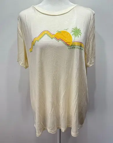 Hem & Thread Semi Sheer Retro Florida State T-Shirt Large NEW