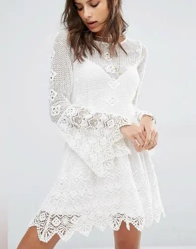 Jen's Pirate Booty XS Everlasting Lace Backless Mini Dress in White