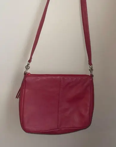 Ganson red faux leather bag purse EUC cute!