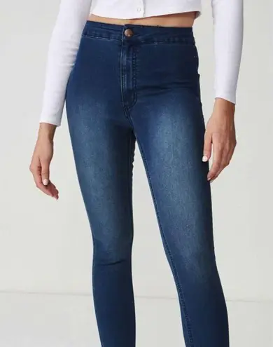 Cotton On The High Rise Jeggings Hi-Waist Waisted Denim Stretchy Skinny Jeans 4