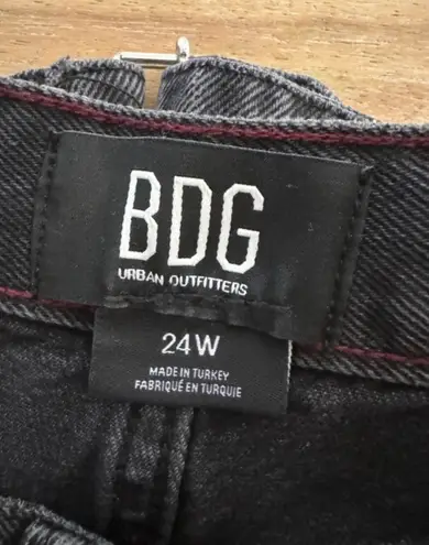 BDG Urban Outfitters  Logan Buckle Baggy Boyfriend Black Jeans