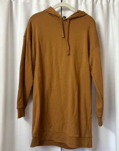 Forever 21 F21 Mustard Yellow Oversized Sweater Pullover Hoodie T-Shirt Dress Size Small